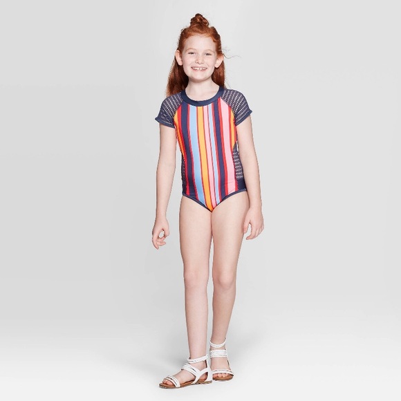 Art Class Back Zipper Multi Stripe One Piece - Picture 3 of 6